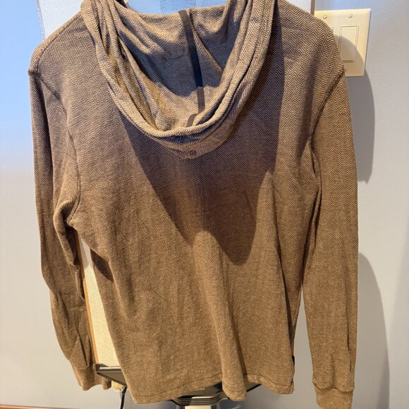 Men's RuffHewn Hooded 2 button pull over size M NWOT - Picture 3 of 6